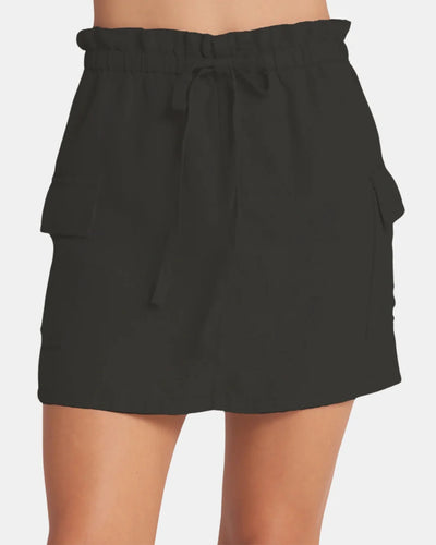 Bella Dahl Posey Cargo Mini Skirt - Black