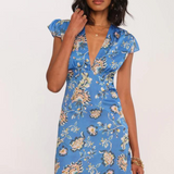 Heartloom Martina Flora Dress - Azure