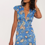 Heartloom Martina Flora Dress - Azure