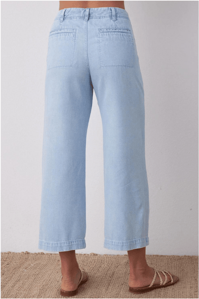 Bella Dahl Blakely Utility Wide Leg Crop - Sun Faded Wash