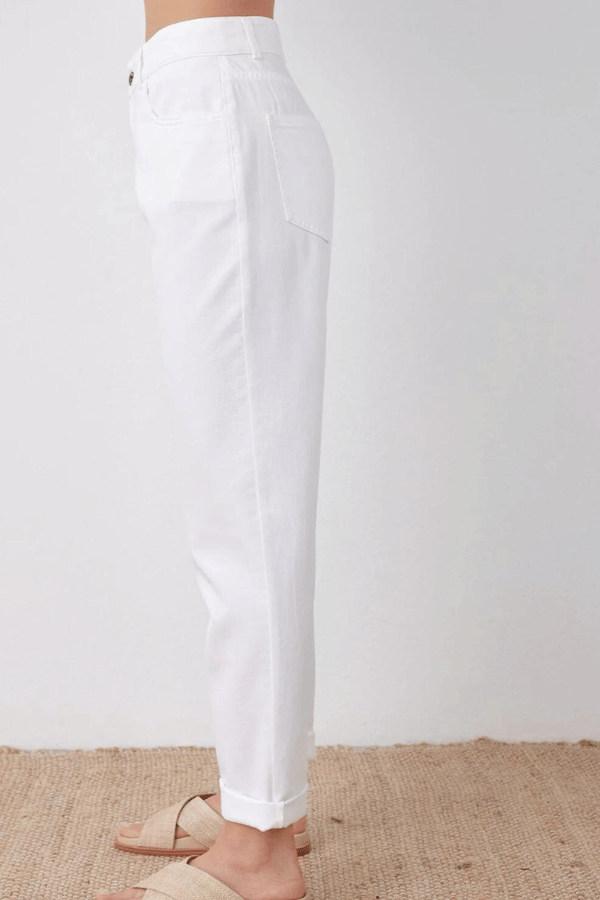 Bella Dahl Brooklyn Classic Rolled Jean - White