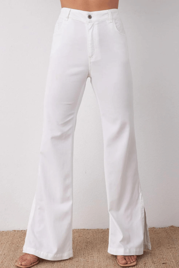 Bella Dahl Cleo Side Slit Jean - White