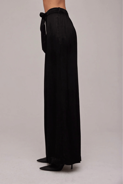 Bella Dahl Pleat Front Wide Leg Pant - Black
