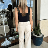 Bella Dahl Saige Wide Leg Crop Pant - Winter White