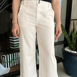 Bella Dahl Saige Wide Leg Crop Pant - Winter White