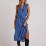 Bella Dahl Sleeveless Pullover Midi Dress - Bright Indigo