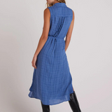 Bella Dahl Sleeveless Pullover Midi Dress - Bright Indigo