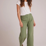 Bella Dahl Claire Welt Pocket Crop Pants - Lush Foliage