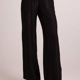 Bella Dahl Elastic Back Wide Leg Pant - Black Stripe