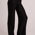 Bella Dahl Elastic Back Wide Leg Pant - Black Stripe side