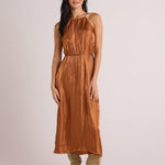 Bella Dahl Halter Neck Slip Dress - Ember Glow Shimmer