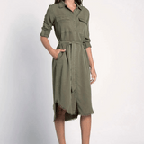 Bobbie Midi Dress - Olive Tree