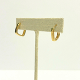 C&P Accessories Small Square Hinge Hoop Earrings - Gold