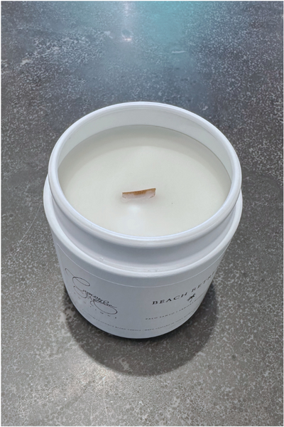 C&P Beach Retreat Lidded Jar Candle 9 oz- White