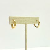 C&P Accessories Small Square Hinge Hoop Earrings - Gold