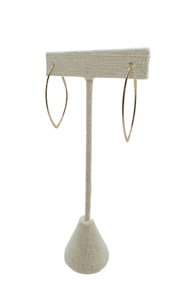 Cecelia Oval Pin Hoop Earring - Gold