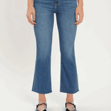 Daze Denim Shy Girl High Rise Crop Flare - Influencer Wash