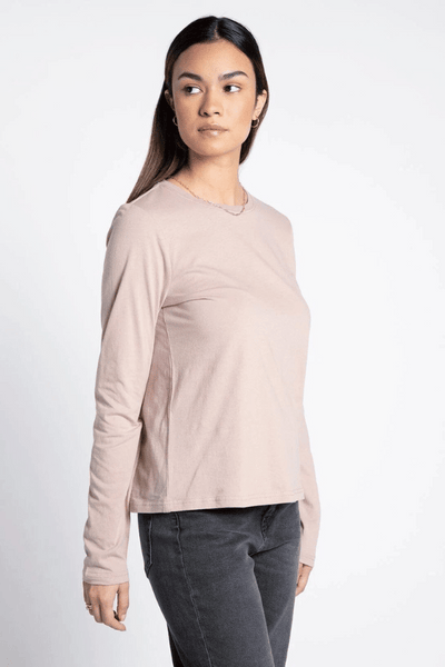 Grayson Long Sleeve Tee - Mauve Mist