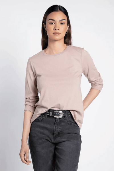 Grayson Long Sleeve Tee - Mauve Mist