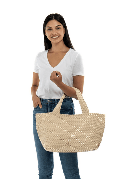 Haute Shore Bobbi Woven Tote - Buff
