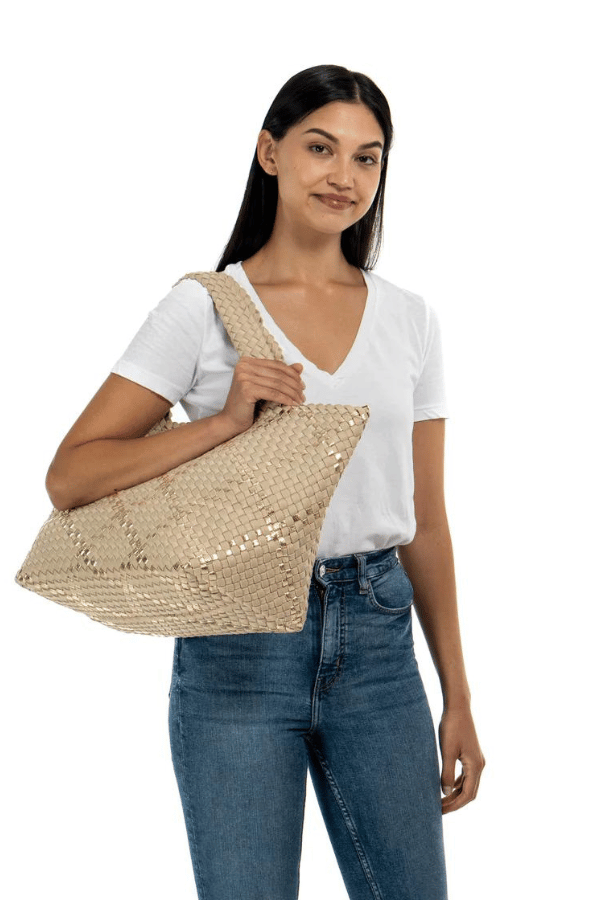 Haute Shore Bobbi Woven Tote - Buff