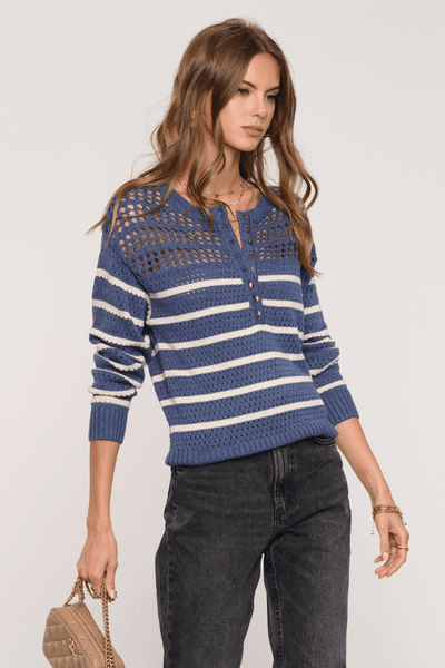 Heartloom Wanda Stripe Sweater - Navy