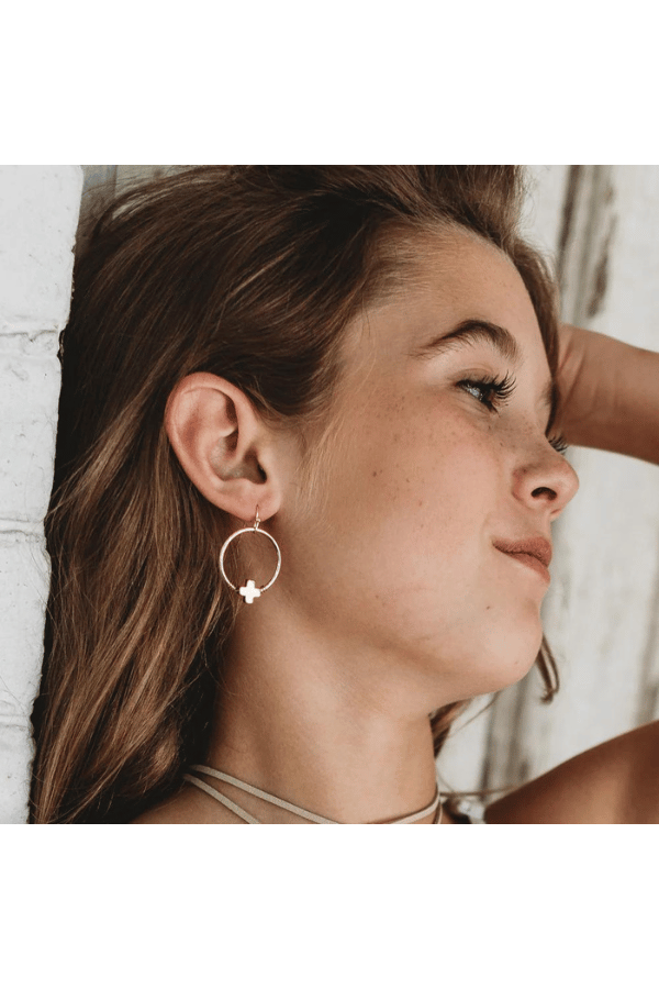 Leslie Curtis Lucy Small Cross Earrings