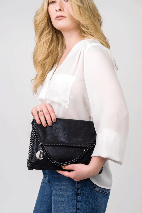 Mersi Vegan Leather Alicia Crossbody - Black