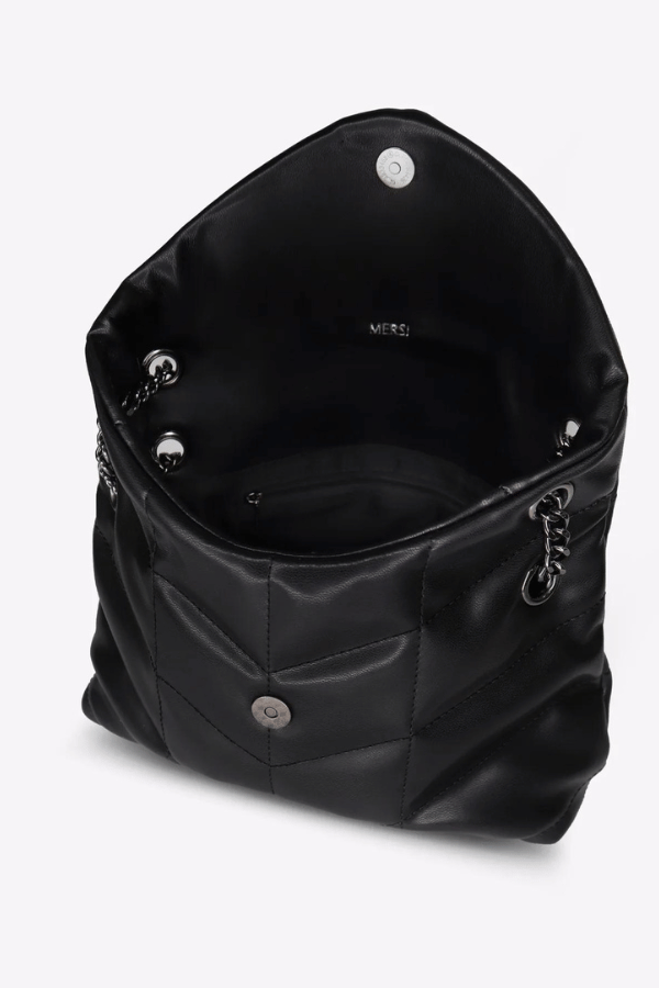 Mersi Vegan Leather Mila Shoulder Bag - Black