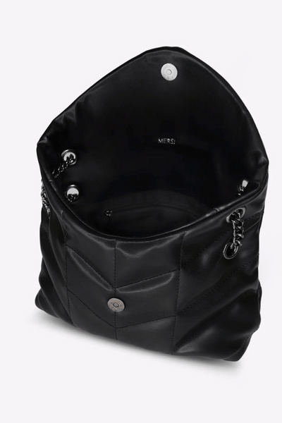 Mersi Vegan Leather Mila Shoulder Bag - Black