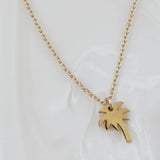 Maive Palm Tree Necklace - Gold