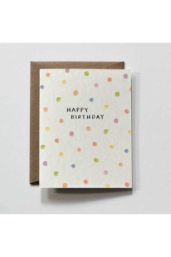 Rainbow Dots Birthday Card