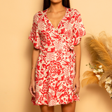 Shore Monterey Wrap Dress - Red