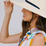 Sunshine Tienda Miriam Wide Brimmed Palm Fringe Hat