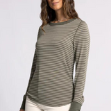 Stacy Long Sleeve Tee - Sea Turtle Stripe