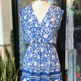 Walker & Wade Anna Dress - Indigo Tropical