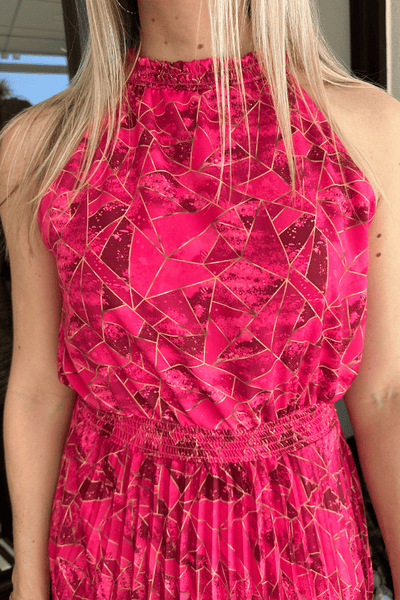 Willa Story Callie Dress - Pink/Gold