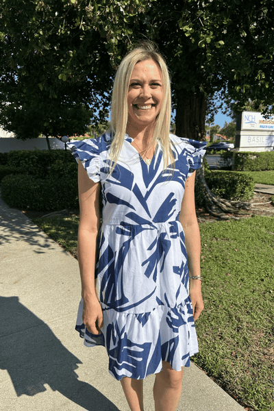 Willa Story Lucy Dress - White/Navy