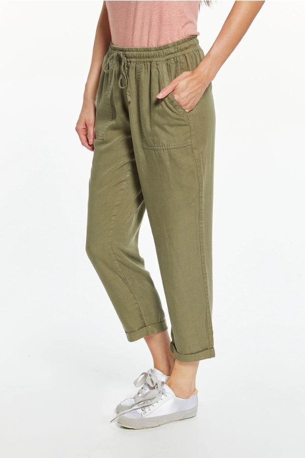 Maisie Relaxed Fit Pants - Olive
