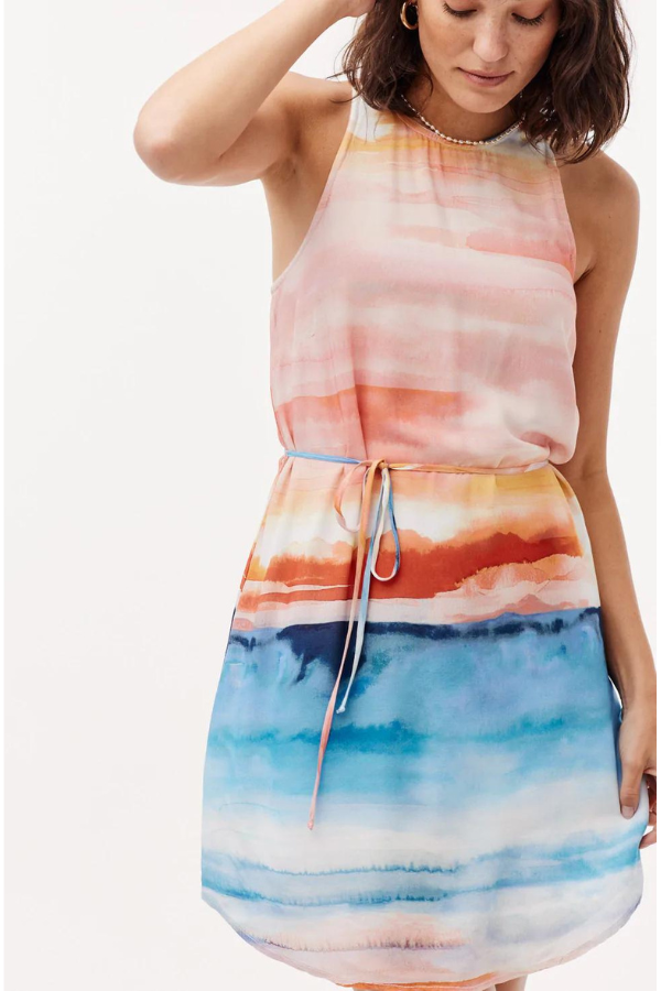 Bella Dahl Racerback Mini Dress - Horizon Sunset